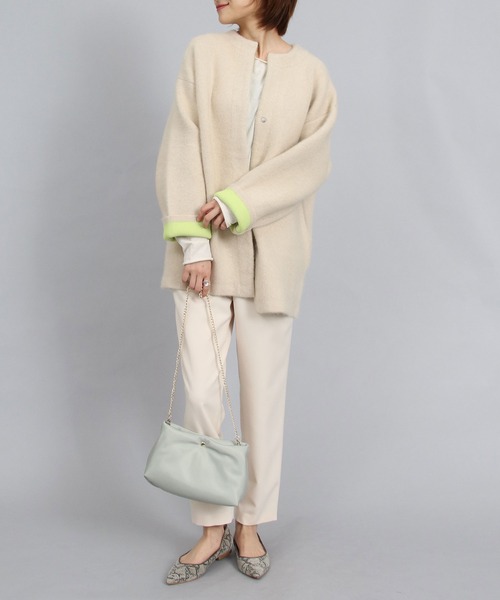TITE IN THE STORE(ティテ インザ ストア)の「【Kiara/キアラ】ナイロン2WAYチェーンバッグ(ショルダーバッグ・レディース・グリーン/ベージュ・FREE)」の6枚目の写真