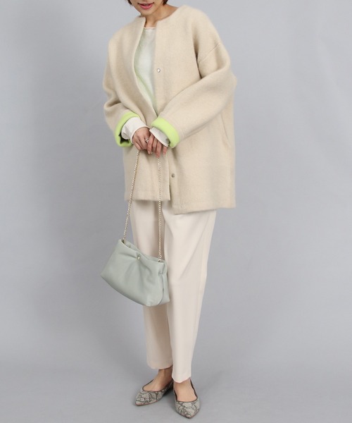 TITE IN THE STORE(ティテ インザ ストア)の「【Kiara/キアラ】ナイロン2WAYチェーンバッグ(ショルダーバッグ・レディース・グリーン/ベージュ・FREE)」の7枚目の写真