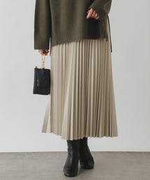 OUVRAGE CLASSE | エコレザーアコーディオンプリーツスカート(スカート)