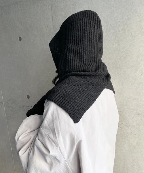 StyleSea（スタイルシー）の「フードデザインバラクラバ＆アームウォーマーセット（ネックウォーマー/スヌード・レディース・ブラック/ライトベージュ・FREE）」の11枚目の写真