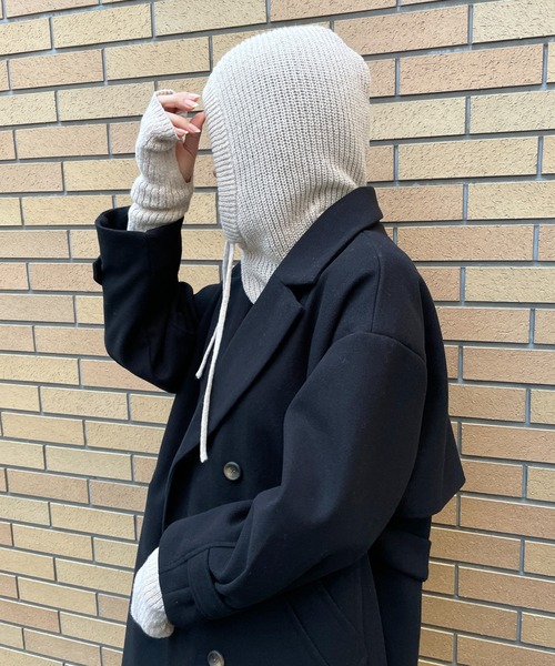 StyleSea（スタイルシー）の「フードデザインバラクラバ＆アームウォーマーセット（ネックウォーマー/スヌード・レディース・ブラック/ライトベージュ・FREE）」の18枚目の写真