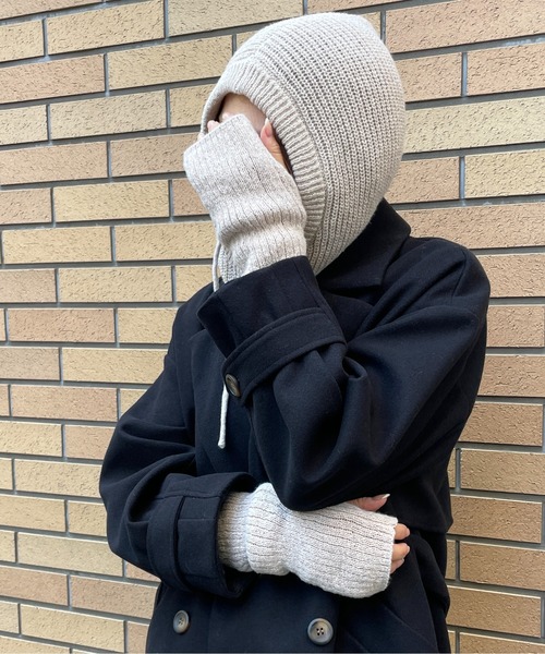 StyleSea（スタイルシー）の「フードデザインバラクラバ＆アームウォーマーセット（ネックウォーマー/スヌード・レディース・ブラック/ライトベージュ・FREE）」の20枚目の写真