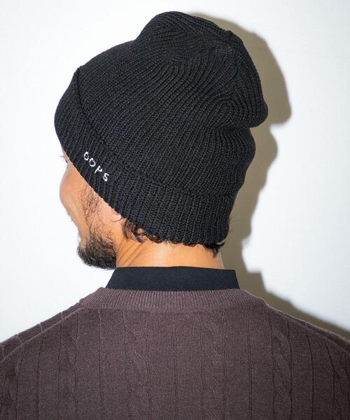 URBAN RESEARCH Sonny Label（アーバンリサーチサニーレーベル）の「OOPS　刺繍ニット帽（ニットキャップ/ビーニー・メンズ・オフホワイト/チャコールグレー/ブラック/カーキ・FREE）」の6枚目の写真