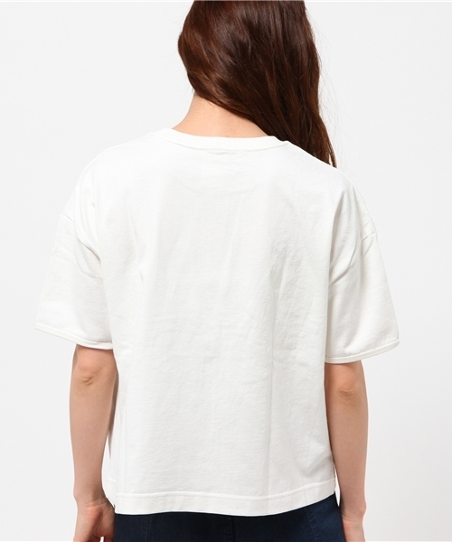 CIAOPANIC(チャオパニック)の「【Ciaopanic】 10/-度詰め天竺ポケTEE(Tシャツ/カットソー・レディース・ホワイト/ライトグレー/ライトイエロー/ネイビー・FREE)」の5枚目の写真