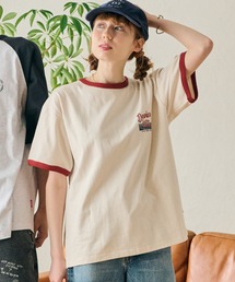 【POWER TO THE PEOPLE】アメリカンショップ プリントリンガーTシャツ / グラフィックプリントTシャツ
