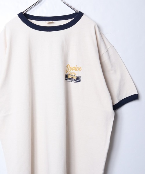POWER TO THE PEOPLE(パワートゥーザピープル)の「【POWER TO THE PEOPLE】アメリカンショップ プリントリンガーTシャツ / グラフィックプリントTシャツ(Tシャツ/カットソー・レディース・グリーン系1/ホワイト系1/ホワイト系2/ホワイト系3/レモンイエロー/ネイビー・MEDIUM/LARGE/X-LARGE)」の2枚目の写真