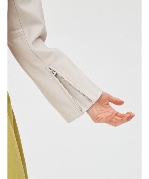 FRAY I.D(フレイアイディー)の「ラムレザーライダースジャケット(ライダースジャケット・レディース・ブラック/アイボリー・1/0)」の14枚目の写真