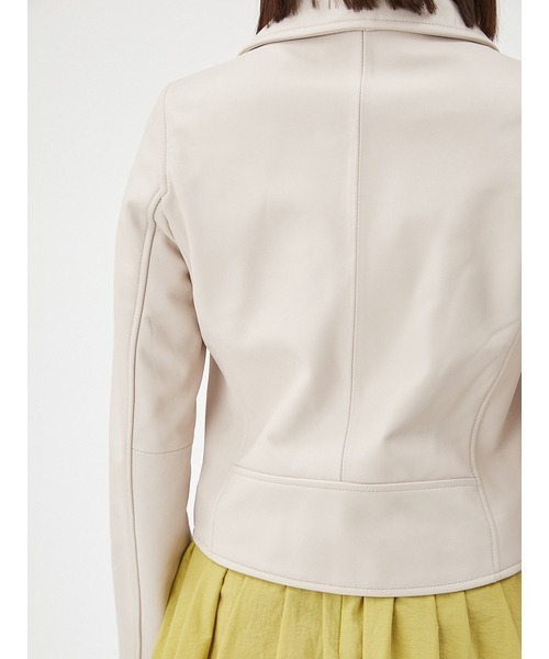 FRAY I.D(フレイアイディー)の「ラムレザーライダースジャケット(ライダースジャケット・レディース・ブラック/アイボリー・1/0)」の7枚目の写真