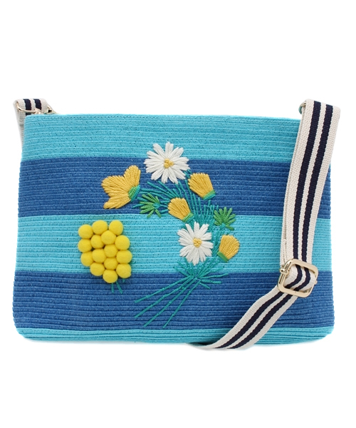 tsumori chisato CARRY(ツモリチサトキャリー)の「ストローブーケ ショルダーバッグ(ショルダーバッグ・レディース・ブルー/ピンク・FREE)」の2枚目の写真