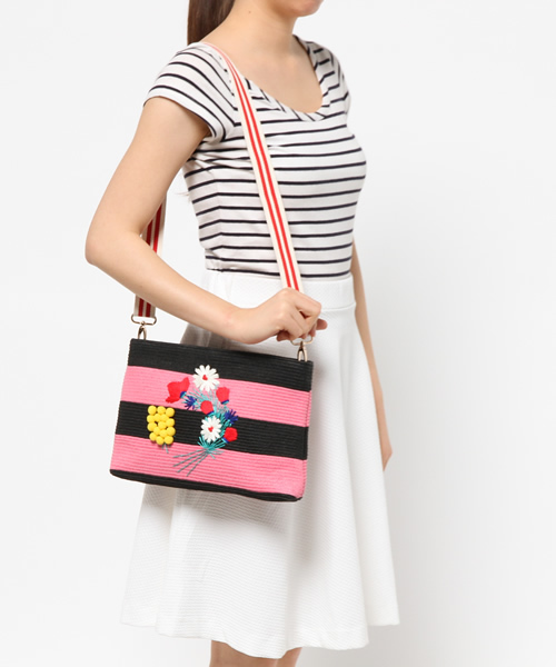 tsumori chisato CARRY(ツモリチサトキャリー)の「ストローブーケ ショルダーバッグ(ショルダーバッグ・レディース・ブルー/ピンク・FREE)」の12枚目の写真