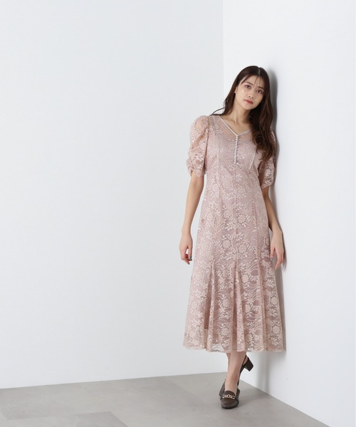 ★ジルスチュアート・ドレス・ワンピース・ベルト付き・ピンクベージュ・サイズS★ ジルバイジルスチュアート JILL by JILLSTUART スパンコール付き