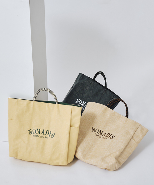 NOMADIS（ノマディス）の「【NOMADIS / ノマディス】SAC MESH リバーシブルバッグ（トートバッグ・メンズ・ブラック/アイボリー/ベージュ・FREE）」の4枚目の写真