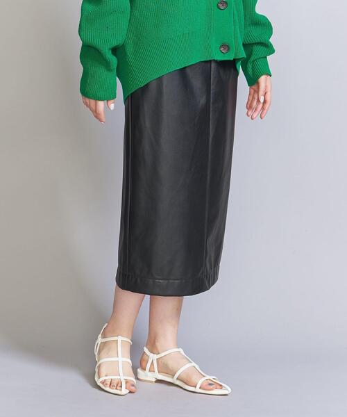 BEAUTY&YOUTH UNITED ARROWS（ビューティーアンドユースユナイテッドアローズ）の「フェイクレザー タイトスカート（スカート・レディース・オフホワイト/ブラック・S/M）」の9枚目の写真