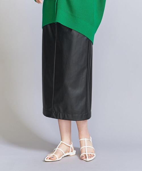 BEAUTY&YOUTH UNITED ARROWS（ビューティーアンドユースユナイテッドアローズ）の「フェイクレザー タイトスカート（スカート・レディース・オフホワイト/ブラック・S/M）」の10枚目の写真