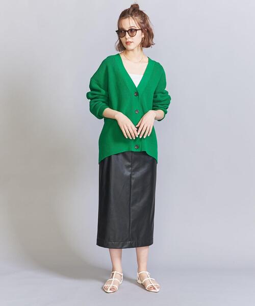 BEAUTY&YOUTH UNITED ARROWS（ビューティーアンドユースユナイテッドアローズ）の「フェイクレザー タイトスカート（スカート・レディース・オフホワイト/ブラック・S/M）」の11枚目の写真