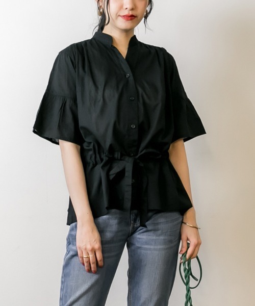 atONE（アットワン）の「atONE ボリュームドロストブラウス 半袖（シャツ/ブラウス・レディース・オフホワイト/ブラック/ベージュ・FREE）」の17枚目の写真