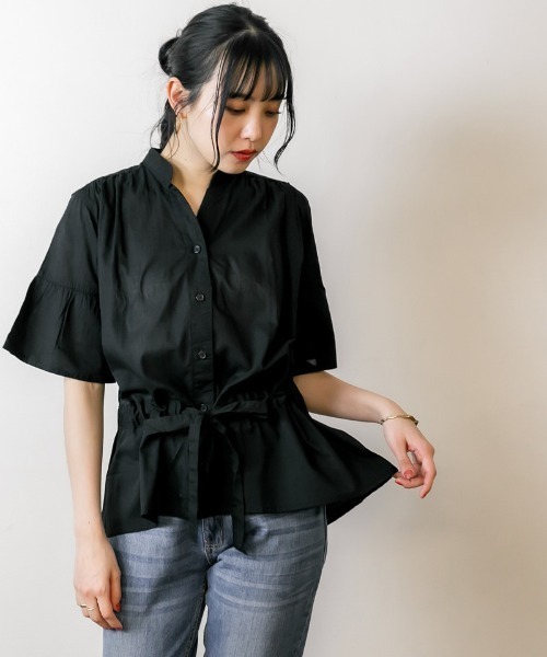 atONE（アットワン）の「atONE ボリュームドロストブラウス 半袖（シャツ/ブラウス・レディース・オフホワイト/ブラック/ベージュ・FREE）」の16枚目の写真