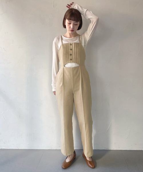 CLEIO（クレイオ）の「【CLEIO】ピンタックオールインワン（つなぎ