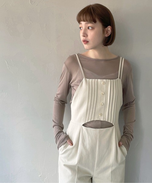 CLEIO（クレイオ）の「【CLEIO】ピンタックオールインワン（つなぎ