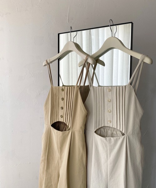 CLEIO（クレイオ）の「【CLEIO】ピンタックオールインワン（つなぎ