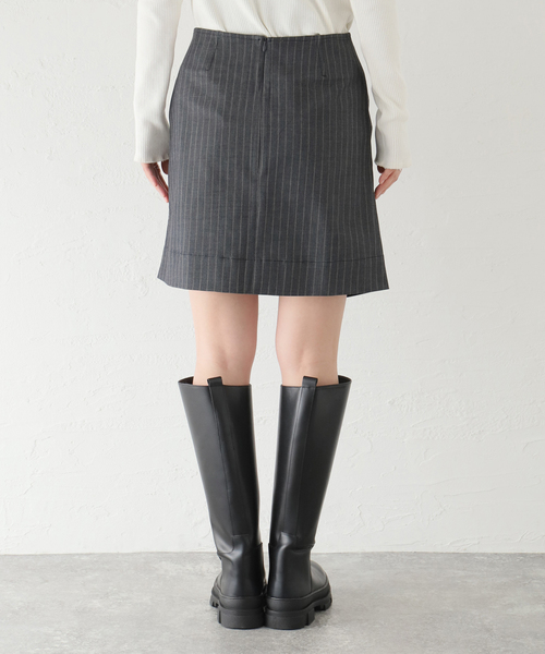 ❌値下げ不可❌GANNI ストレッチストライプミニスカート GANNI】 ストレッチ ストライプ ミニスカート (Ganni/ミニスカート