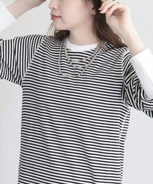 fredy emue（フレディエミュ）の「テレコボーダーワンピース（ワンピース・レディース・ブルー系その他/ホワイト系その他/グリーン系その他・38）」の8枚目の写真