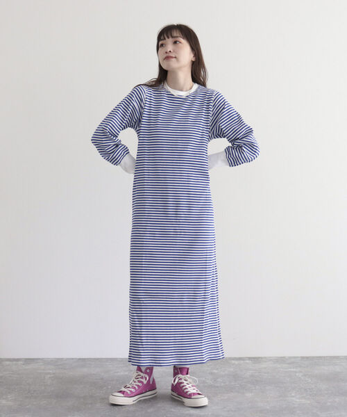 fredy emue（フレディエミュ）の「テレコボーダーワンピース（ワンピース・レディース・ブルー系その他/ホワイト系その他/グリーン系その他・38）」の19枚目の写真