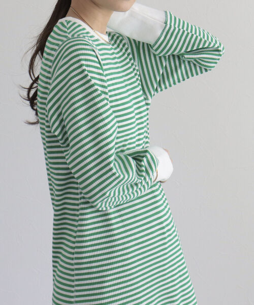 fredy emue（フレディエミュ）の「テレコボーダーワンピース（ワンピース・レディース・ブルー系その他/ホワイト系その他/グリーン系その他・38）」の10枚目の写真