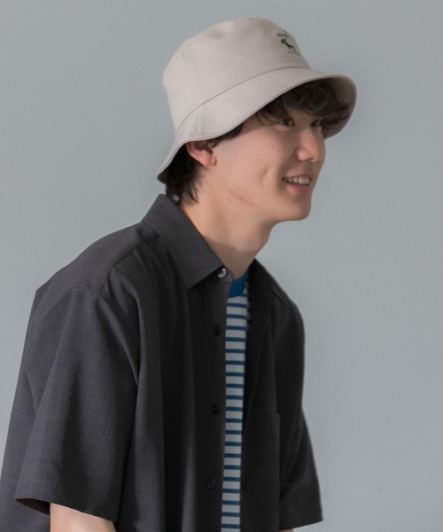 SENSE OF PLACE by URBAN RESEARCH（センスオブプレイスバイアーバンリサーチ）の「『ユニセックス』『別注』GREENWICH POLO CLUB×SENSE OF PLACE　B（ハット・メンズ・ブラック/ライトベージュ/カーキ・ONE）」の3枚目の写真