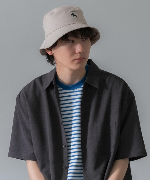 SENSE OF PLACE by URBAN RESEARCH（センスオブプレイスバイアーバンリサーチ）の「『ユニセックス』『別注』GREENWICH POLO CLUB×SENSE OF PLACE　B（ハット・メンズ・ブラック/ライトベージュ/カーキ・ONE）」の4枚目の写真