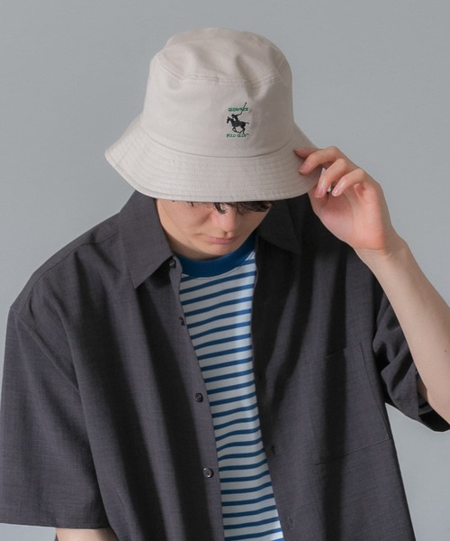 SENSE OF PLACE by URBAN RESEARCH（センスオブプレイスバイアーバンリサーチ）の「『ユニセックス』『別注』GREENWICH POLO CLUB×SENSE OF PLACE　B（ハット・メンズ・ブラック/ライトベージュ/カーキ・ONE）」の5枚目の写真