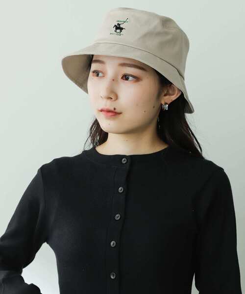 SENSE OF PLACE by URBAN RESEARCH（センスオブプレイスバイアーバンリサーチ）の「『ユニセックス』『別注』GREENWICH POLO CLUB×SENSE OF PLACE　B（ハット・メンズ・ブラック/ライトベージュ/カーキ・ONE）」の7枚目の写真