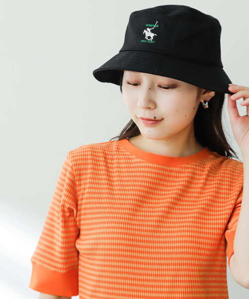 SENSE OF PLACE by URBAN RESEARCH（センスオブプレイスバイアーバンリサーチ）の「『ユニセックス』『別注』GREENWICH POLO CLUB×SENSE OF PLACE　B（ハット・メンズ・ブラック/ライトベージュ/カーキ・ONE）」の9枚目の写真