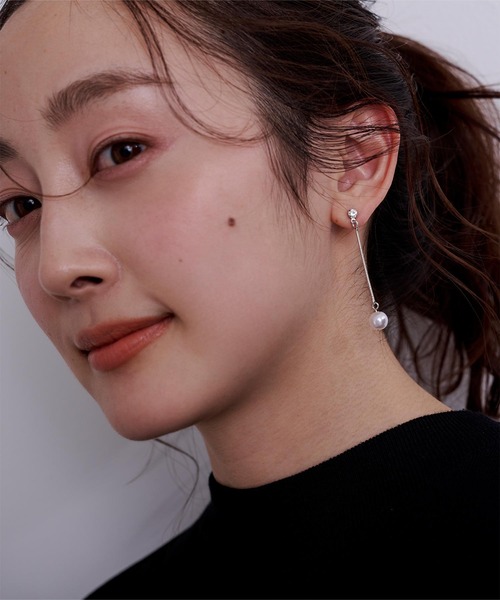 UR'S（ユアーズ）の「ﾛﾝｸﾞﾊﾟｰﾙﾋﾟｱｽ（ピアス（両耳用）・レディース・シルバー/ゴールド・FREE）」の11枚目の写真
