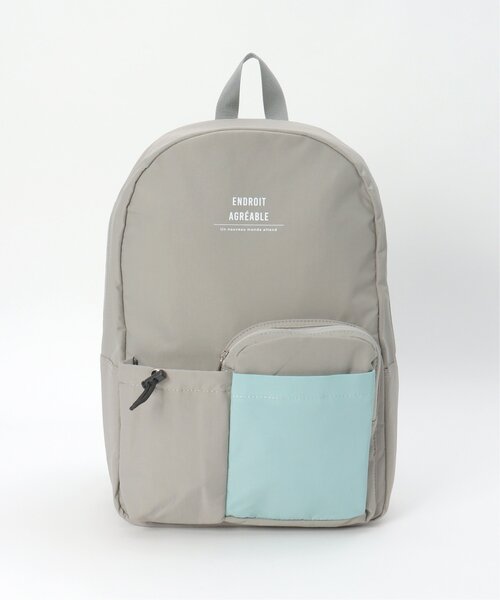 LBC（エルビーシー）の「撥水ナイロン多機能リュック（バックパック/リュック・レディース・ブラック/グレー・FREE）」の7枚目の写真