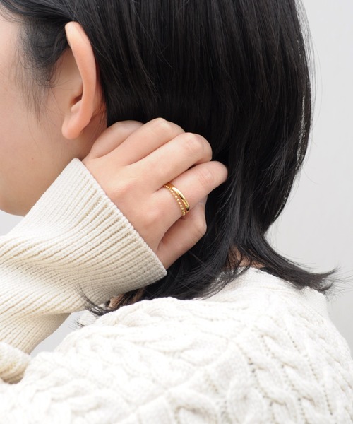 ieLS（イエルズ）の「金属アレルギー対応 「ieLS」ペアリング　ステンレス セットリング（リング・メンズ・シルバー/ピンクゴールド/ゴールド・11/16/13/9/15 ）」の8枚目の写真