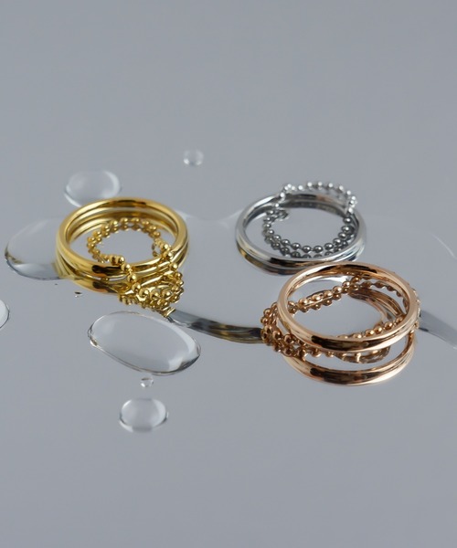 ieLS（イエルズ）の「金属アレルギー対応 「ieLS」ペアリング　ステンレス セットリング（リング・メンズ・シルバー/ピンクゴールド/ゴールド・11/16/13/9/15 ）」の9枚目の写真