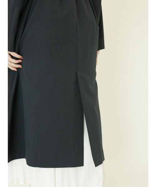 ツイルノーカラーコート【花粉ブロック加工】