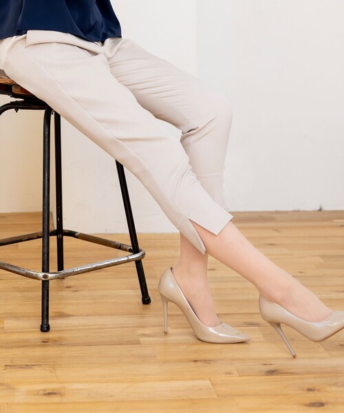 【セール】【洗える】スリットテーパードパンツ（その他パンツ）｜Tiaclasse（ティアクラッセ）