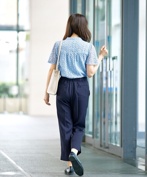 【セール】【洗える】スリットテーパードパンツ（その他パンツ）｜Tiaclasse（ティアクラッセ）