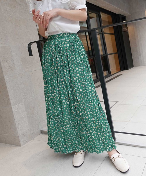 CORNERS（コーナーズ）の「小花柄ロングスカート（スカート・レディース・ブラック/グリーン・M）」の20枚目の写真