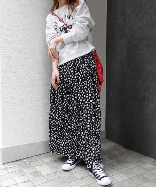 CORNERS（コーナーズ）の「小花柄ロングスカート（スカート・レディース・ブラック/グリーン・M）」の18枚目の写真