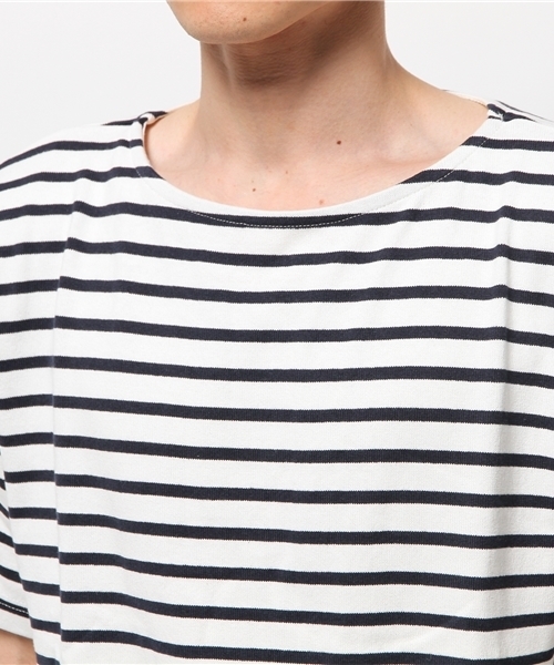 CIAOPANIC（チャオパニック）の「【Ciaopanic】　度詰めボーダーバスクTee（Tシャツ/カットソー・メンズ・ネイビー/ブルー・LARGE/MEDIUM）」の6枚目の写真
