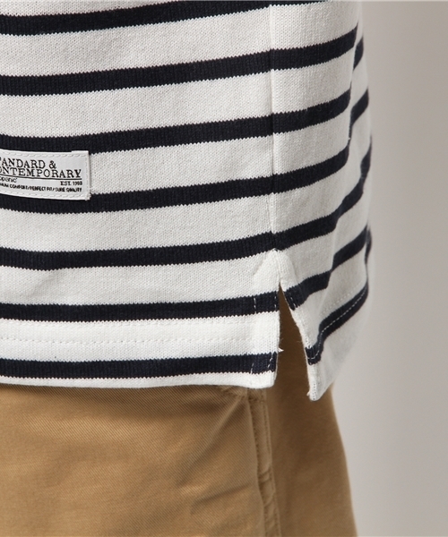 CIAOPANIC（チャオパニック）の「【Ciaopanic】　度詰めボーダーバスクTee（Tシャツ/カットソー・メンズ・ネイビー/ブルー・LARGE/MEDIUM）」の8枚目の写真