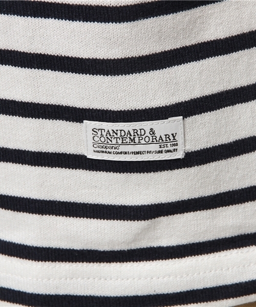 CIAOPANIC（チャオパニック）の「【Ciaopanic】　度詰めボーダーバスクTee（Tシャツ/カットソー・メンズ・ネイビー/ブルー・LARGE/MEDIUM）」の9枚目の写真