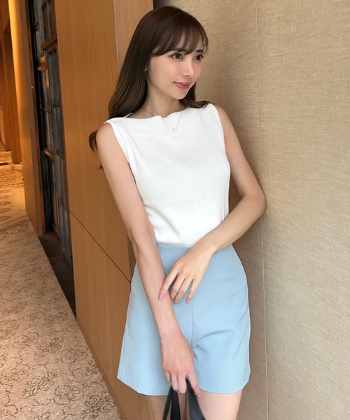 KOBE LETTUCE（コウベレタス）の「[ 岡部あゆみさんコラボ ]選べる2タイプ台形ミニスカート＆ショートパンツ（その他パンツ・レディース・ブラック系/グリーン系/ピンク系/ライトピンク/ホワイト系/ブラック/グリーン系1/オフホワイト/ブルー系/ネイビー系/ブルー系1/ネイビー系1/ライトベージュ/ピンク系1・M/S/2/1/XS/0）」の10枚目の写真