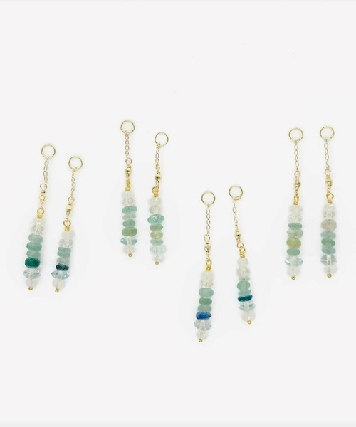 agete（アガット）の「K10ローマンガラスピアスチャーム（チャーム