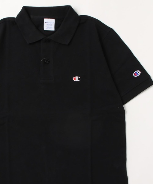 Champion(チャンピオン)の「Champion/チャンピオン カノコ ワンポイントロゴワッペン刺繍 無地 ポロシャツ レディース メンズ(ポロシャツ・メンズ・ブラック/グレー/ネイビー/ホワイト/モスグリーン・XL/M/L)」の22枚目の写真