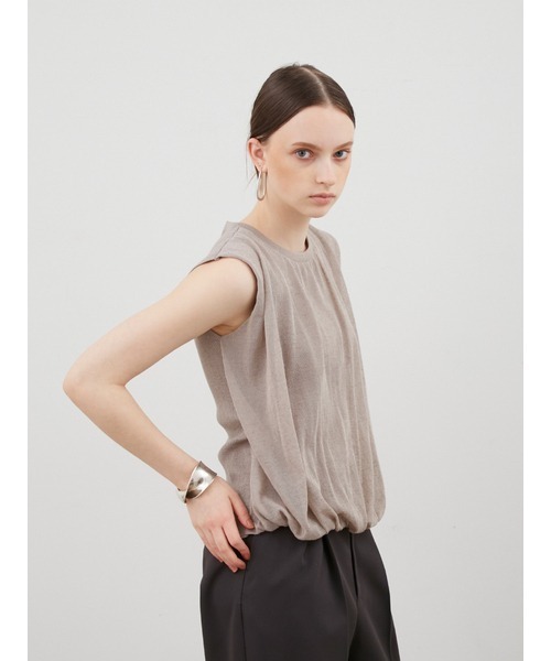 MIESROHE sustainableシアードレープノースリニットTOPS MIESROHE]sustainableシアードレープノースリニットTOPS
