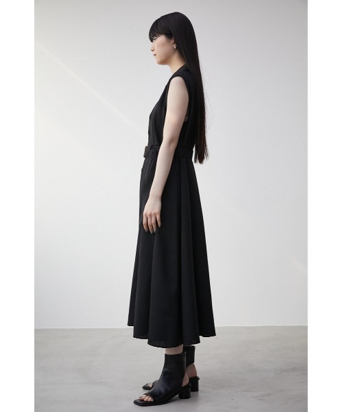 AZUL by moussy（アズールバイマウジー）の「SINGLE FLAP GILET ONEPIECE/シングルフラップジレワンピース（ワンピース・レディース・ライトカーキ/ブラック/ライトベージュ・SMALL/MEDIUM）」の8枚目の写真